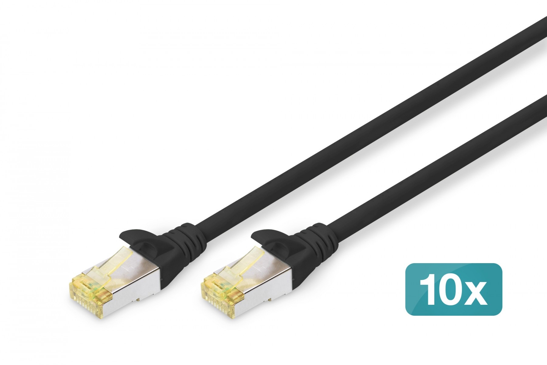 DIGITUS Cavo patch RJ45-RJ45, cat.6A, S/FTP, AWG 26/7, LSOH, 2m, nero, 10pz - CAVI PER COMPUTER E PERIFERICHE | TecnoCARE.net Sabaudia, Latina, Terracina, San Felice Circeo e Pontinia