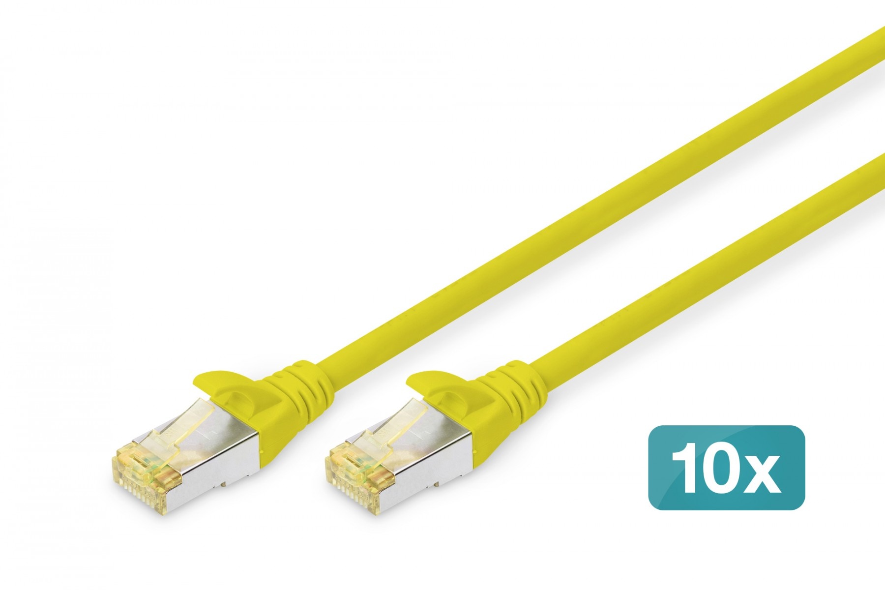 DIGITUS Cavo patch RJ45-RJ45, cat.6A, S/FTP, AWG 26/7, LSOH, 2m, giallo, 10pz - CAVI PER COMPUTER E PERIFERICHE | TecnoCARE.net Sabaudia, Latina, Terracina, San Felice Circeo e Pontinia