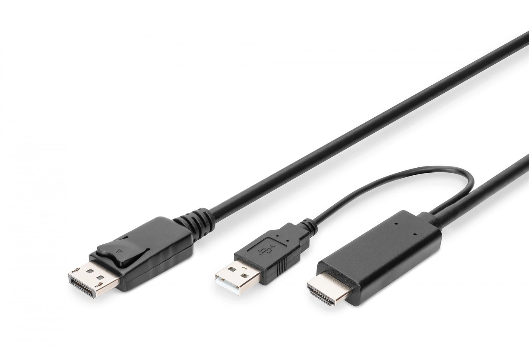 DIGITUS Digitus AK-330111-020-S cavo e adattatore video 2 m HDMI tipo A (Standard) DisplayPort + USB Type-A Nero - CAVI PER COMPUTER E PERIFERICHE | TecnoCARE.net Sabaudia, Latina, Terracina, San Felice Circeo e Pontinia
