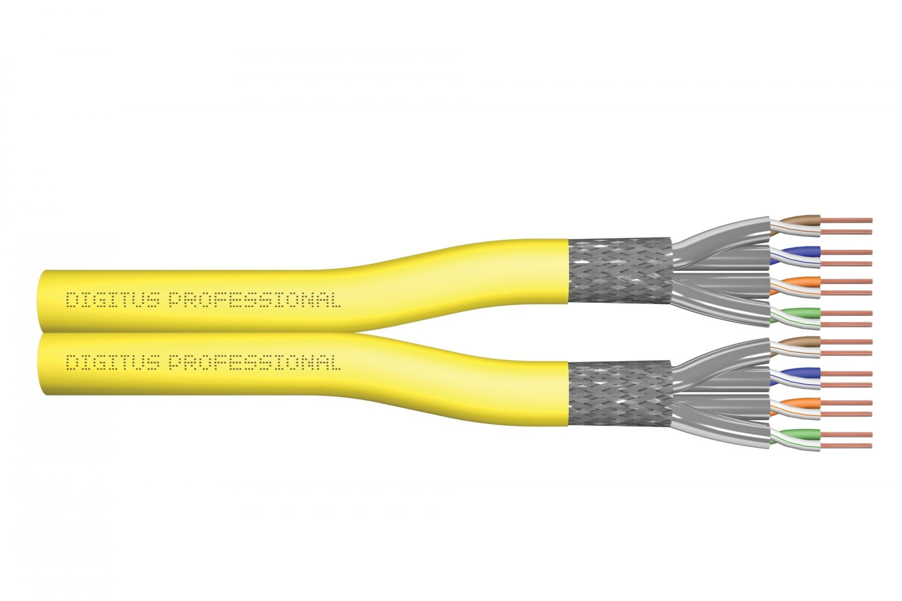 DIGITUS Cavo di installazione duplex DIGITUS Cat.7A, S/FTP, Dca, AWG 23/1, LSOH, 100 m, giallo, bobina - CAVI PER COMPUTER E PERIFERICHE | TecnoCARE.net Sabaudia, Latina, Terracina, San Felice Circeo e Pontinia