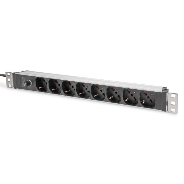 DIGITUS DIGITUS Presa multipla con profilo in alluminio e prefusibile, uscita italiana 8x, cavo di alimentazione 2 m, spina IEC C14 - ARMADI RACK ACCESSORI | TecnoCARE.net Sabaudia, Latina, Terracina, San Felice Circeo e Pontinia
