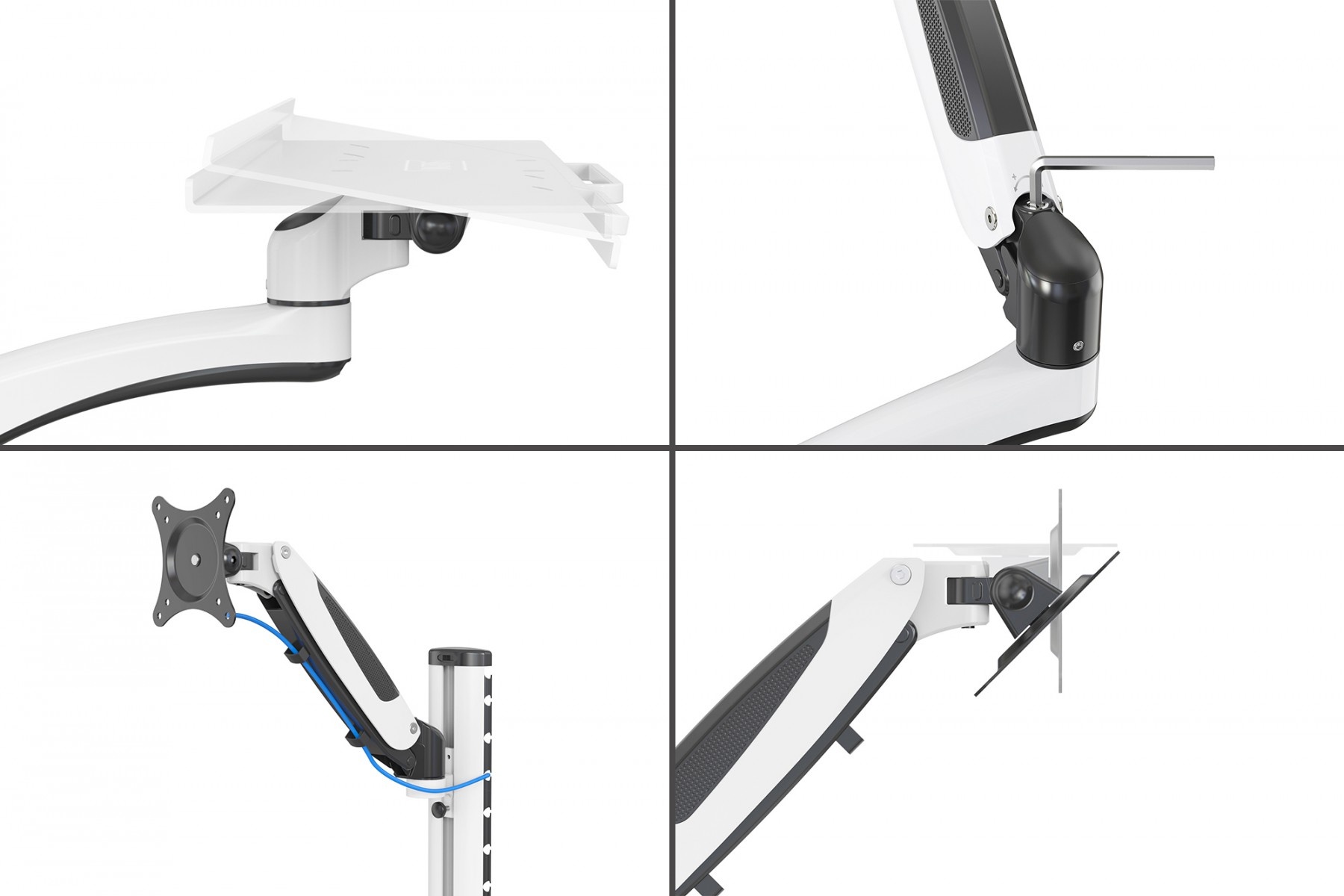 DIGITUS Digitus DA-90451 base e supporto per PC/workstation All-in-One 8 kg Nero, Bianco 81,3 cm (32") - COMPONENTI | TecnoCARE.net Sabaudia, Latina, Terracina, San Felice Circeo e Pontinia