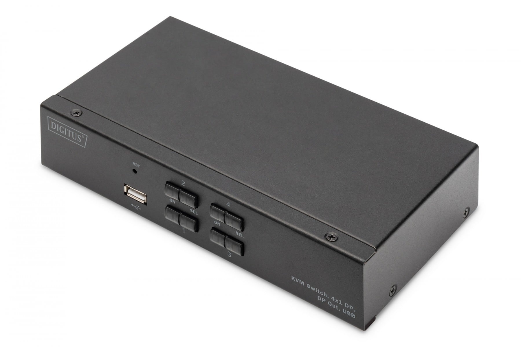 DIGITUS Switch KVM a 4 porte, 4K 60Hz, 4xDP IN, 1xDP OUT, 2xUSB A, 2x Audio IN&OUT - TASTIERE E CONTROLLER | TecnoCARE.net Sabaudia, Latina, Terracina, San Felice Circeo e Pontinia