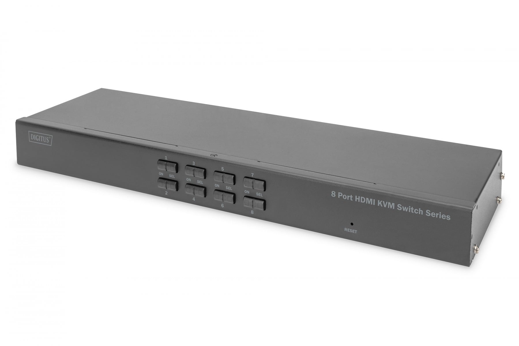 DIGITUS Switch KVM 8 porte, Rack 19", 4K 30Hz, 8xHDMI IN, 1xHDMI OUT, 2xUSB A - TASTIERE E CONTROLLER | TecnoCARE.net Sabaudia, Latina, Terracina, San Felice Circeo e Pontinia