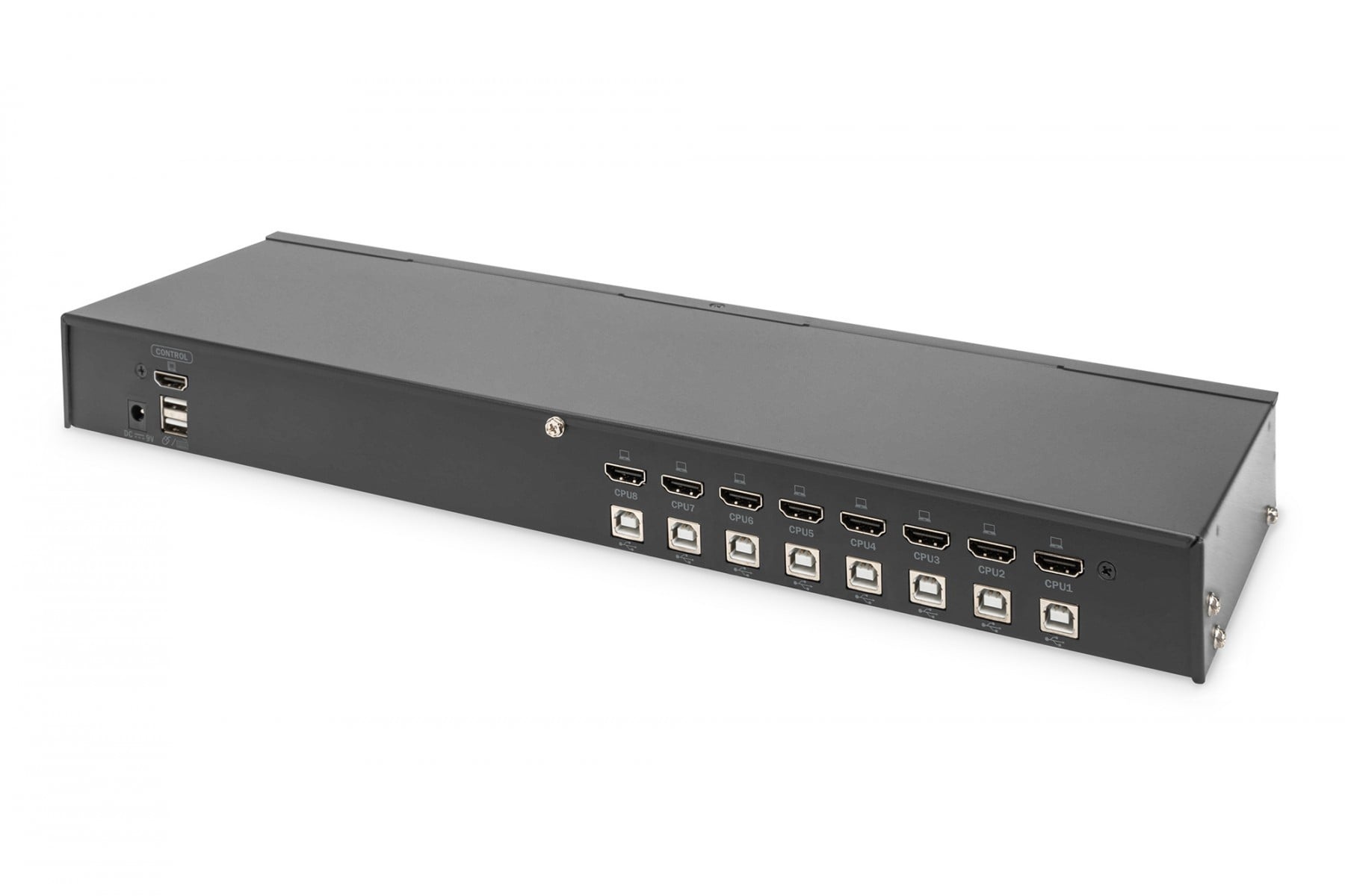 DIGITUS Switch KVM 8 porte, Rack 19", 4K 30Hz, 8xHDMI IN, 1xHDMI OUT, 2xUSB A - TASTIERE E CONTROLLER | TecnoCARE.net Sabaudia, Latina, Terracina, San Felice Circeo e Pontinia
