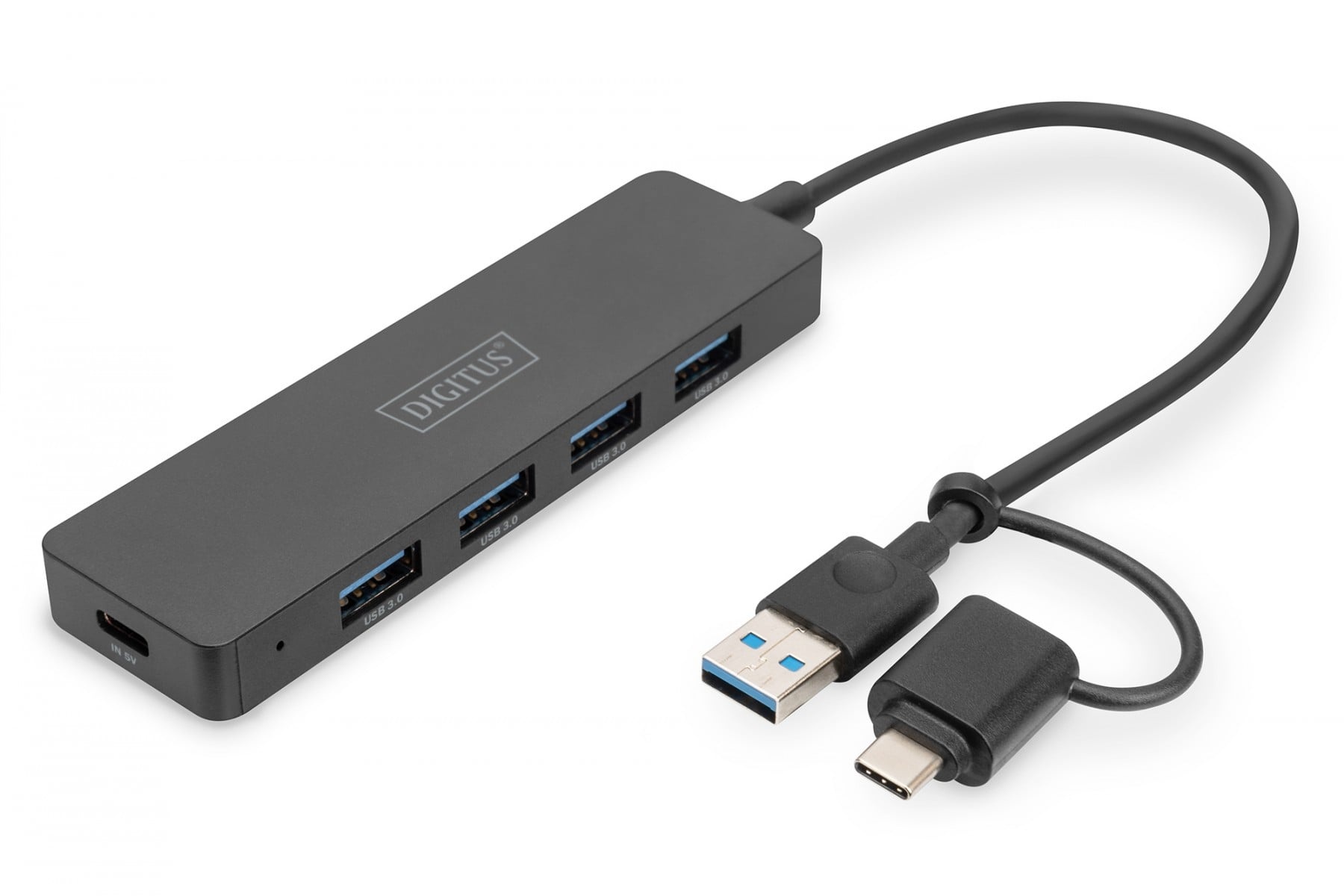 DIGITUS Digitus DA-70235 hub di interfaccia USB 3.2 Gen 1 (3.1 Gen 1) Type-A + Type-C 12000 Mbit/s Nero - COMPONENTI | TecnoCARE.net Sabaudia, Latina, Terracina, San Felice Circeo e Pontinia