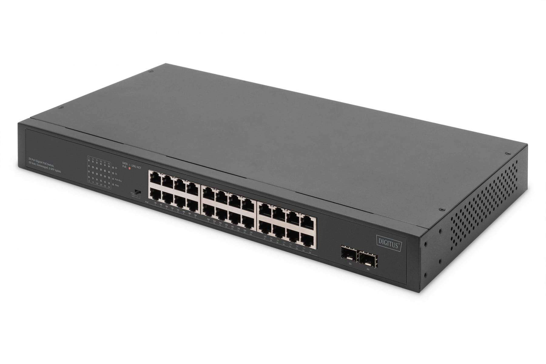 DIGITUS 24-Port Gigabit + 2-Port Gigabit SFP - RETI | TecnoCARE.net Sabaudia, Latina, Terracina, San Felice Circeo e Pontinia