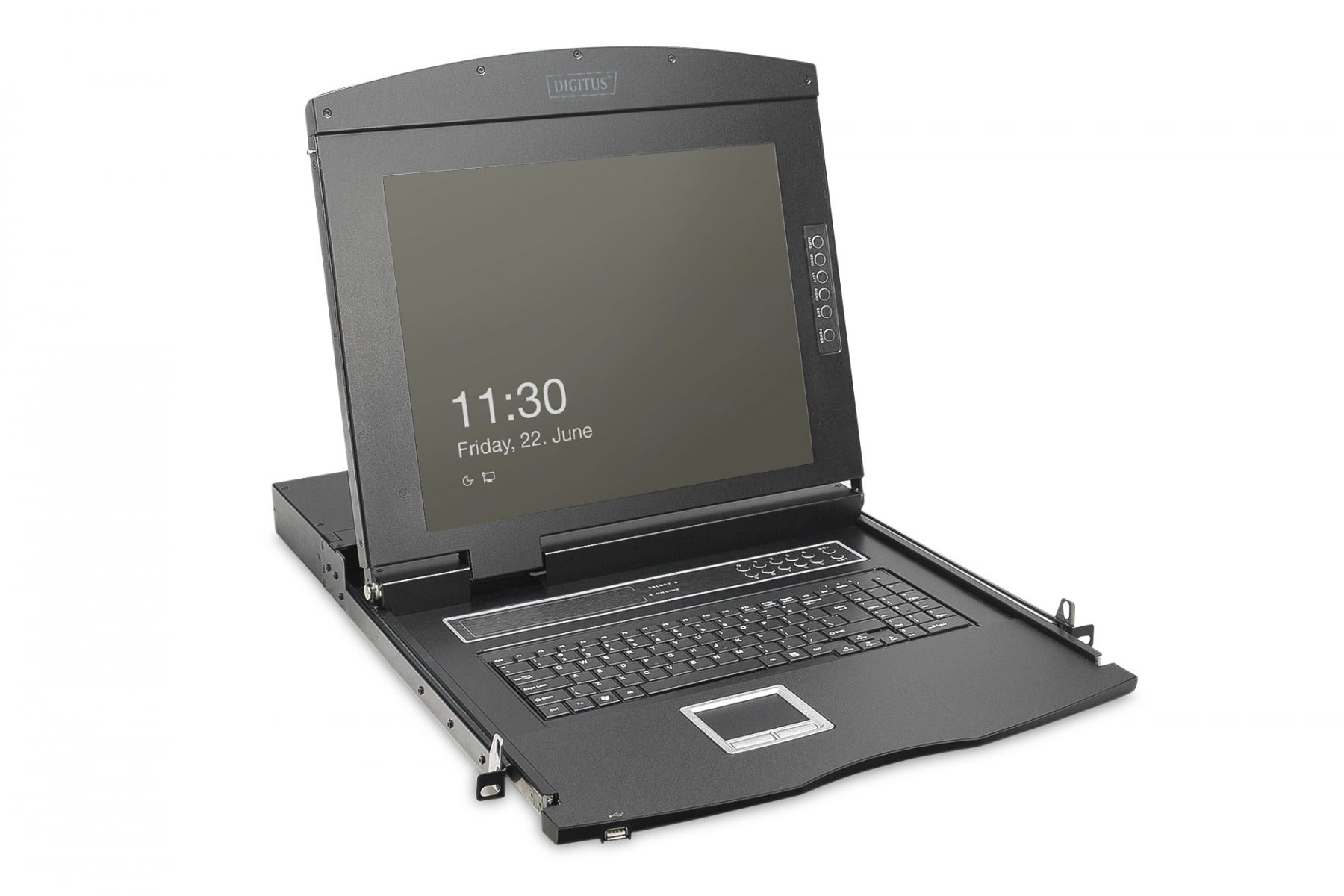 DIGITUS Console KVM modulare 19'' HD TFT, 16 porte VGA, touchpad, tastiera GE, nera - COMPONENTI | TecnoCARE.net Sabaudia, Latina, Terracina, San Felice Circeo e Pontinia