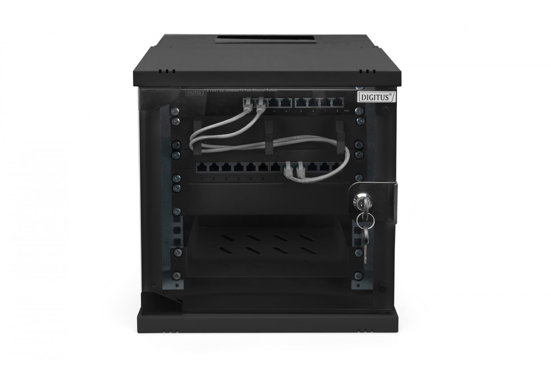 DIGITUS Armadio di rete a muro 10" 6U, SOHO PRO 325 x 315 x 300 mm, porta in vetro, nero, non assemblato, 30 kg - COMPONENTI | TecnoCARE.net Sabaudia, Latina, Terracina, San Felice Circeo e Pontinia