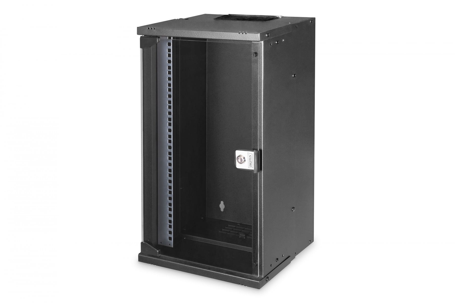 DIGITUS Armadio di rete a muro 10" 12U, SOHO PRO 595 x 315 x 300 mm, porta in vetro, nero, non assemblato, 30 kg - COMPONENTI | TecnoCARE.net Sabaudia, Latina, Terracina, San Felice Circeo e Pontinia