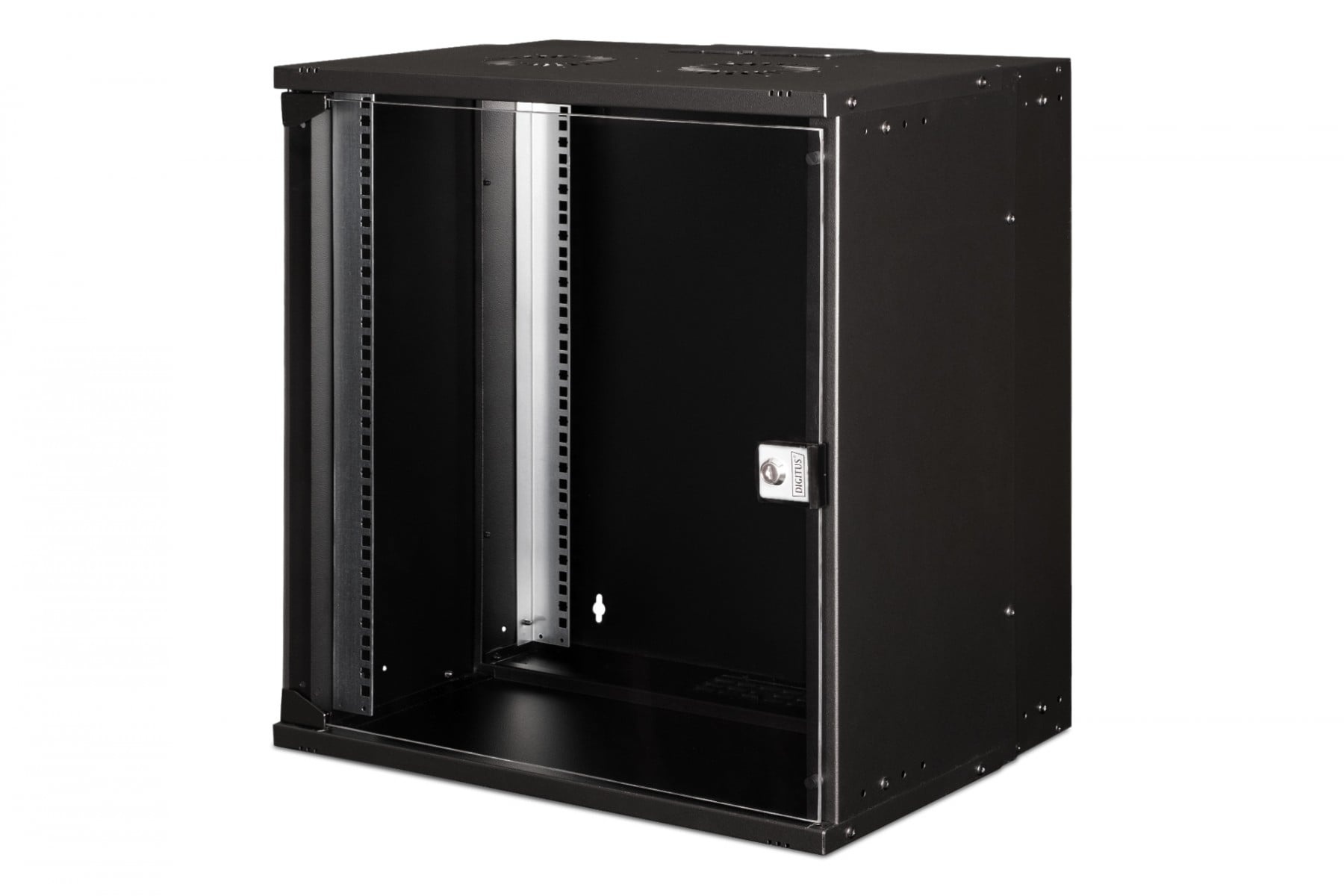 DIGITUS Armadio di rete a muro 19" 12U, SOHO PRO 595 x 540 x 400 mm, porta in vetro, nero, non assemblato, 60 kg - COMPONENTI | TecnoCARE.net Sabaudia, Latina, Terracina, San Felice Circeo e Pontinia