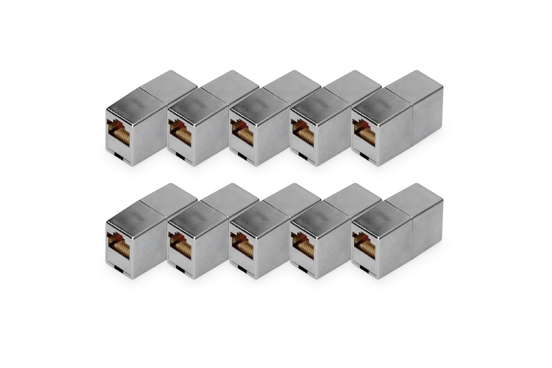 DIGITUS Digitus DN-93901-10 Accoppiatore Modulare CAT 5e RJ45 10 Pezzi Placcato Oro Argento - CAVI PER COMPUTER E PERIFERICHE | TecnoCARE.net Sabaudia, Latina, Terracina, San Felice Circeo e Pontinia