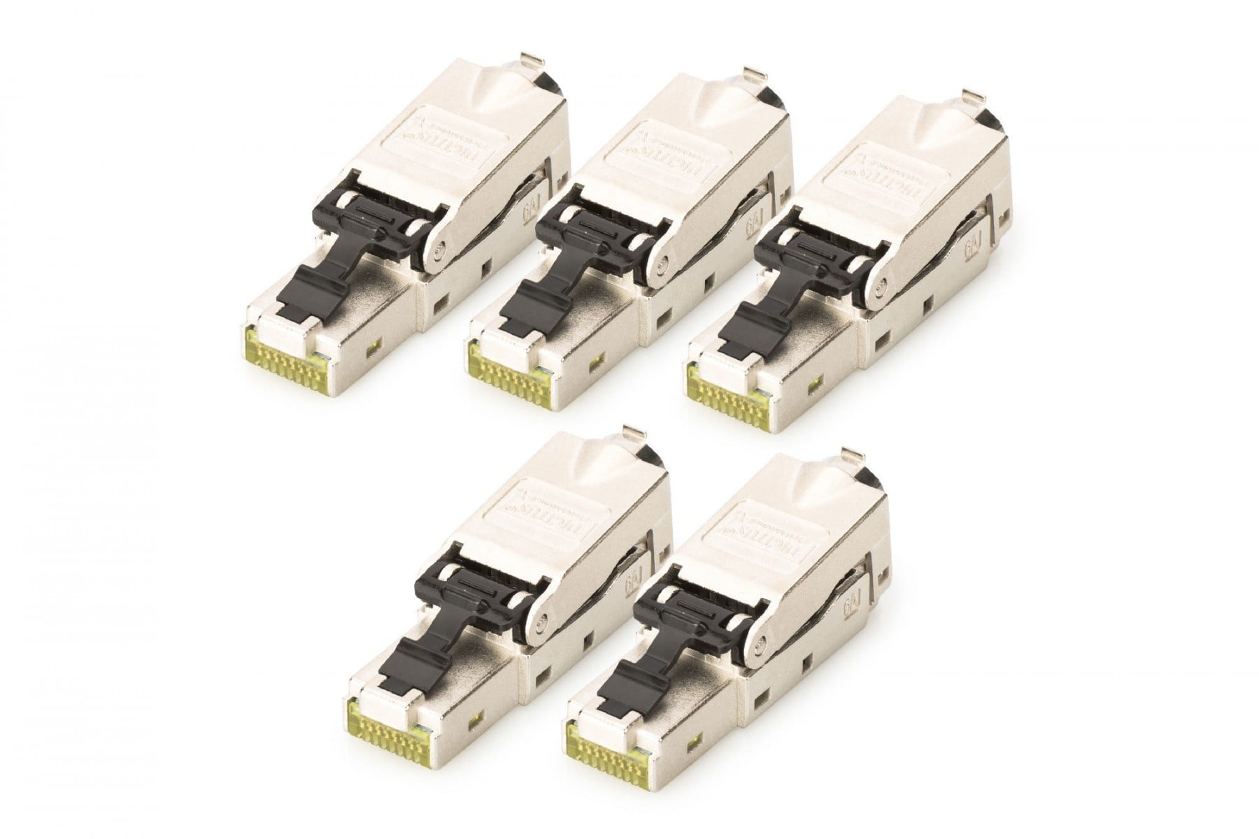 DIGITUS Spina modulare RJ45 cat.6A, PoE+, 10GbE, schermata, bloccante, senza attrezzi, 45mm, AWG 27-22, 5 pz - CAVI PER COMPUTER E PERIFERICHE | TecnoCARE.net Sabaudia, Latina, Terracina, San Felice Circeo e Pontinia