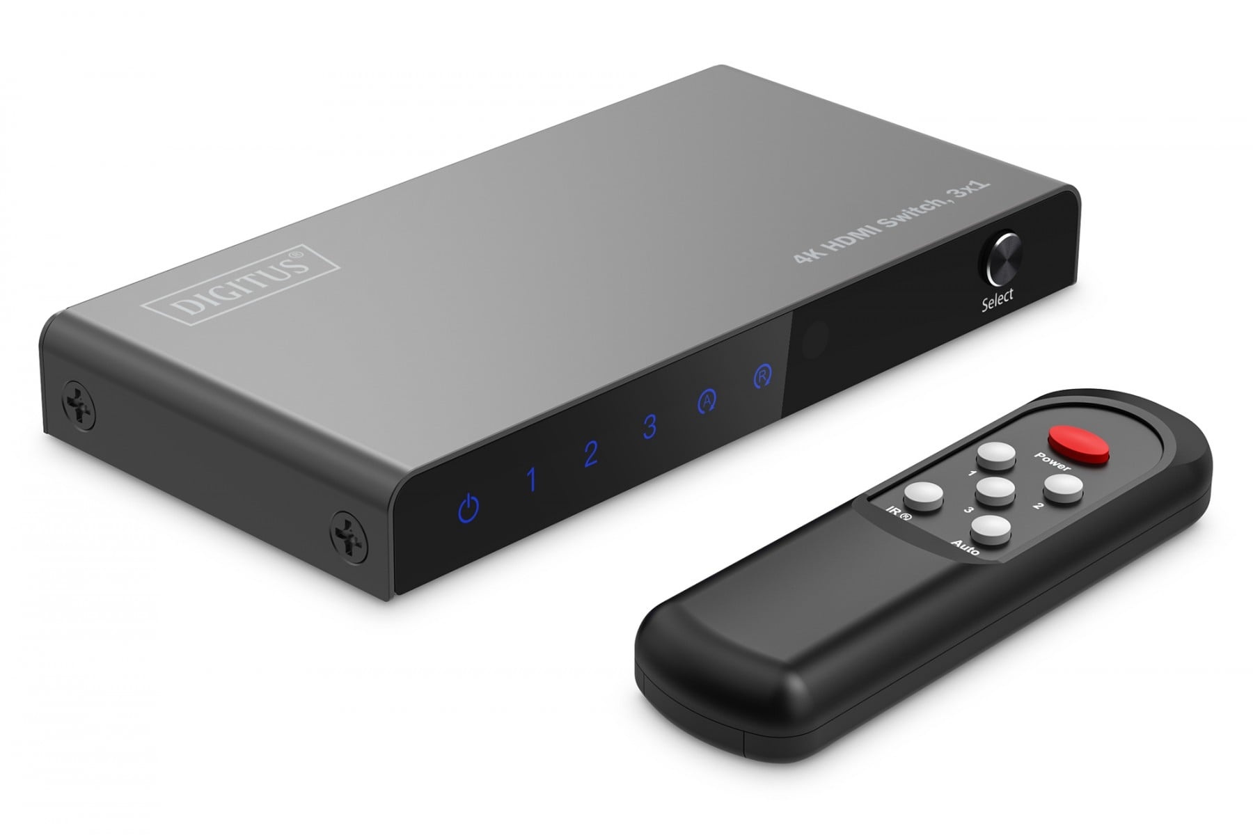 DIGITUS Switch HDMI 3x1, 4K/60Hz UHD con HDR, 18 Gbps, HDCP 2.2 - ELABORAZIONI E DISTRIBUZIONI DEL SEGNALE | TecnoCARE.net Sabaudia, Latina, Terracina, San Felice Circeo e Pontinia
