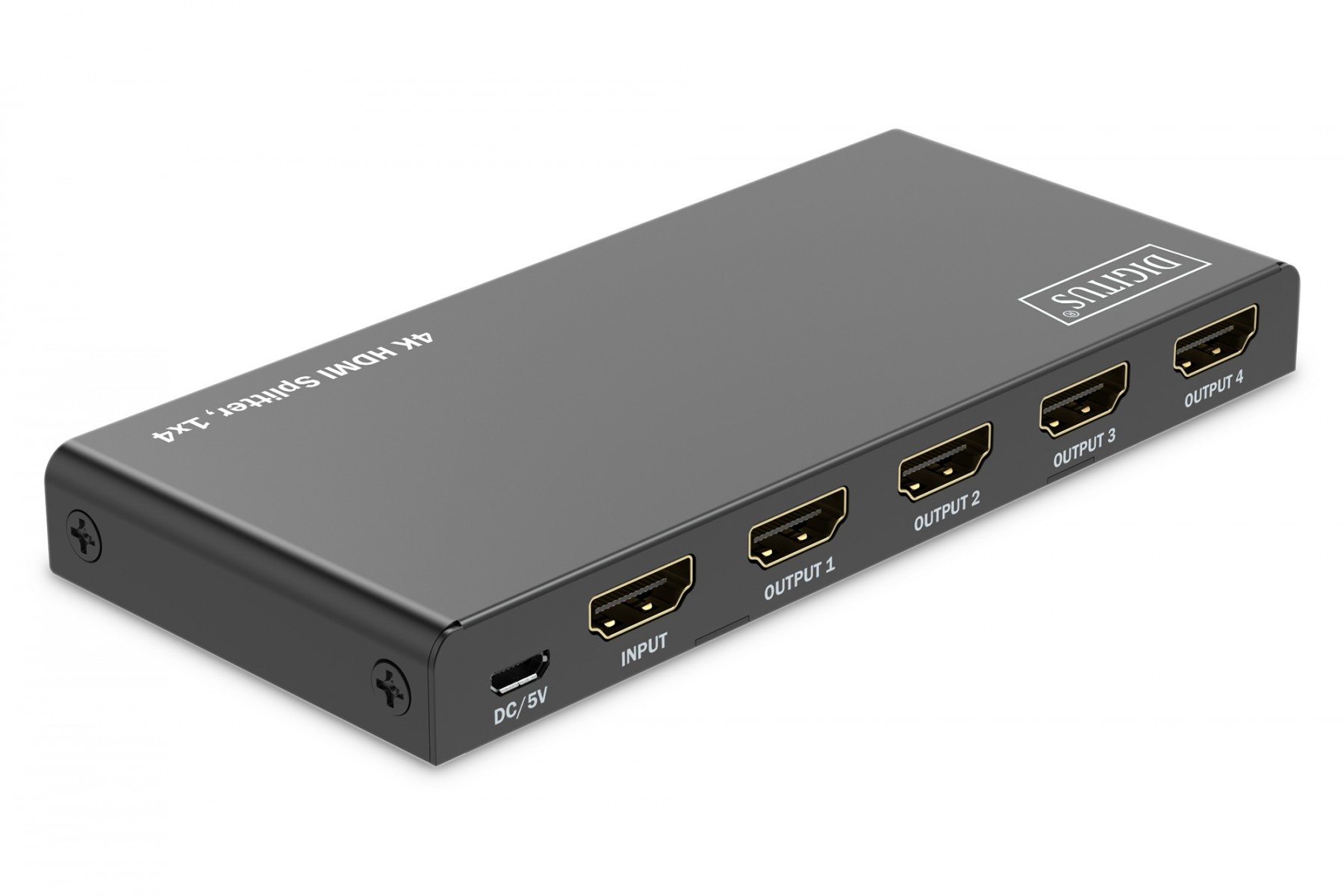 DIGITUS Splitter HDMI 1x4, 4K/60Hz UHD con HDR, 18 Gbps, HDCP 2.2, EDID - ELABORAZIONI E DISTRIBUZIONI DEL SEGNALE | TecnoCARE.net Sabaudia, Latina, Terracina, San Felice Circeo e Pontinia