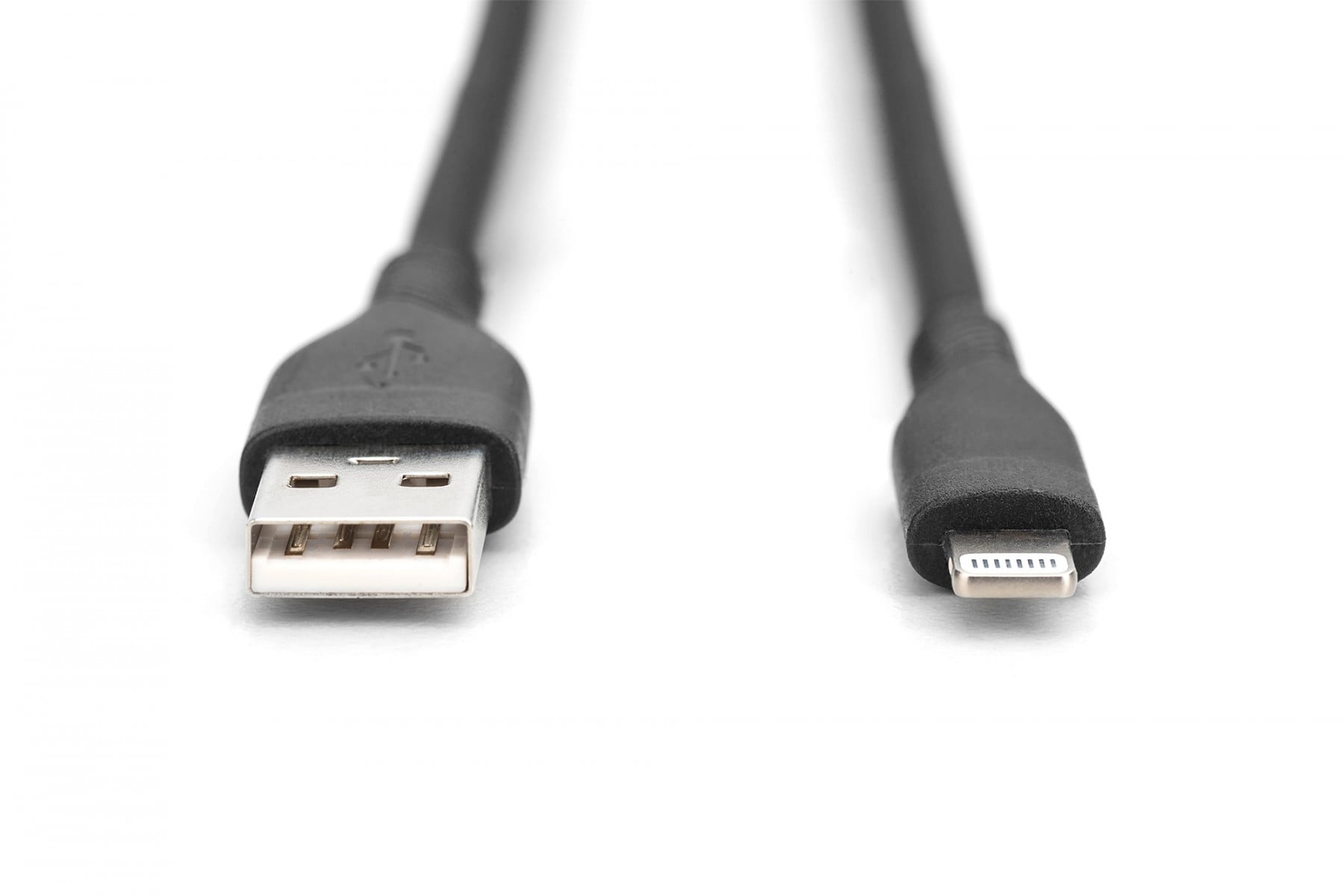 DIGITUS Cavo di alimentazione in silicone USB-A - Lightning, USB 2.0 12W, MFI, 0,5m nero - CAVI PER COMPUTER E PERIFERICHE | TecnoCARE.net Sabaudia, Latina, Terracina, San Felice Circeo e Pontinia