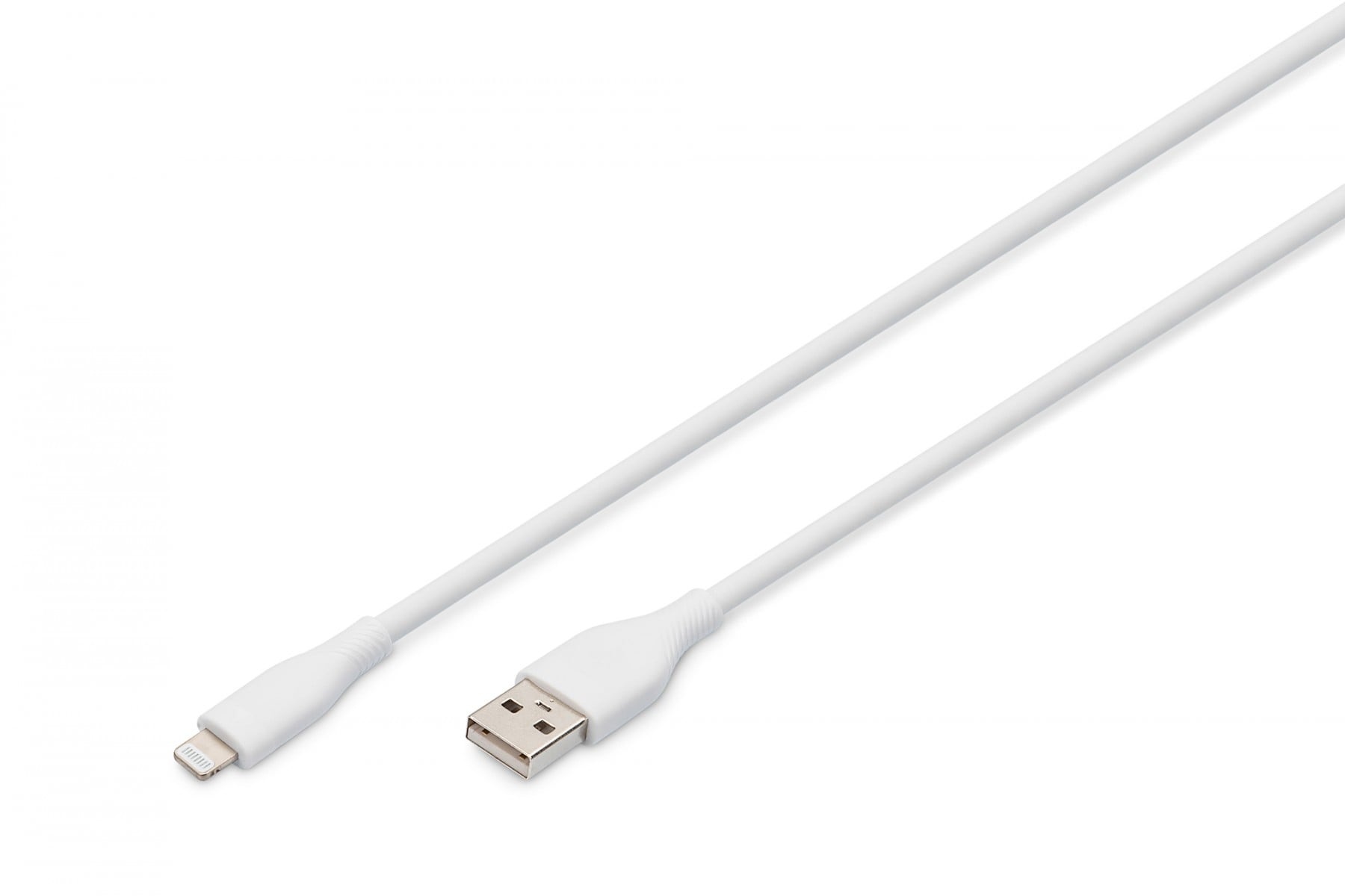 DIGITUS Cavo di alimentazione in silicone USB-A - Lightning, USB 2.0 12W, MFI, 0,5m bianco - CAVI PER COMPUTER E PERIFERICHE | TecnoCARE.net Sabaudia, Latina, Terracina, San Felice Circeo e Pontinia