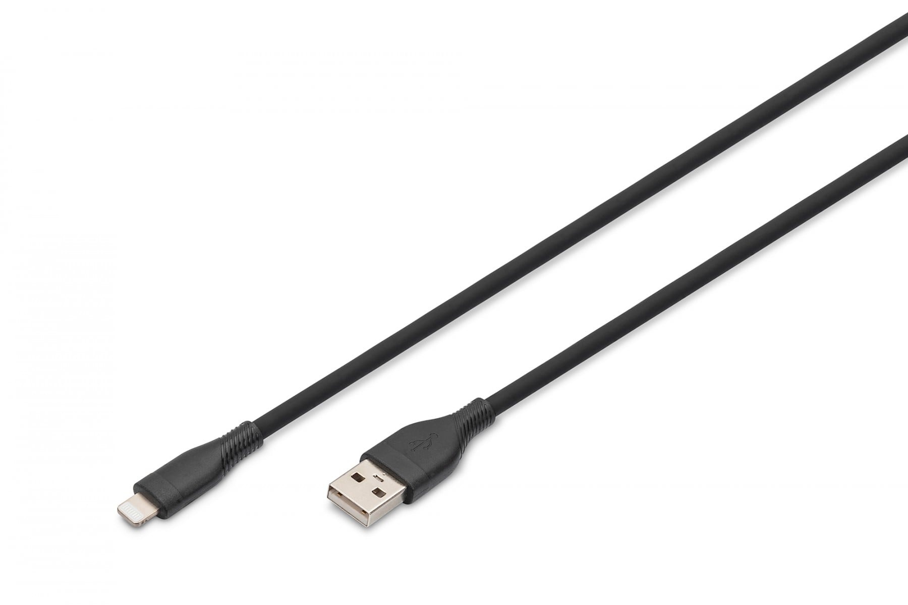 DIGITUS Cavo di alimentazione in silicone USB-A a Lightning, USB 2.0 12W, MFI, 2m nero - CAVI PER COMPUTER E PERIFERICHE | TecnoCARE.net Sabaudia, Latina, Terracina, San Felice Circeo e Pontinia