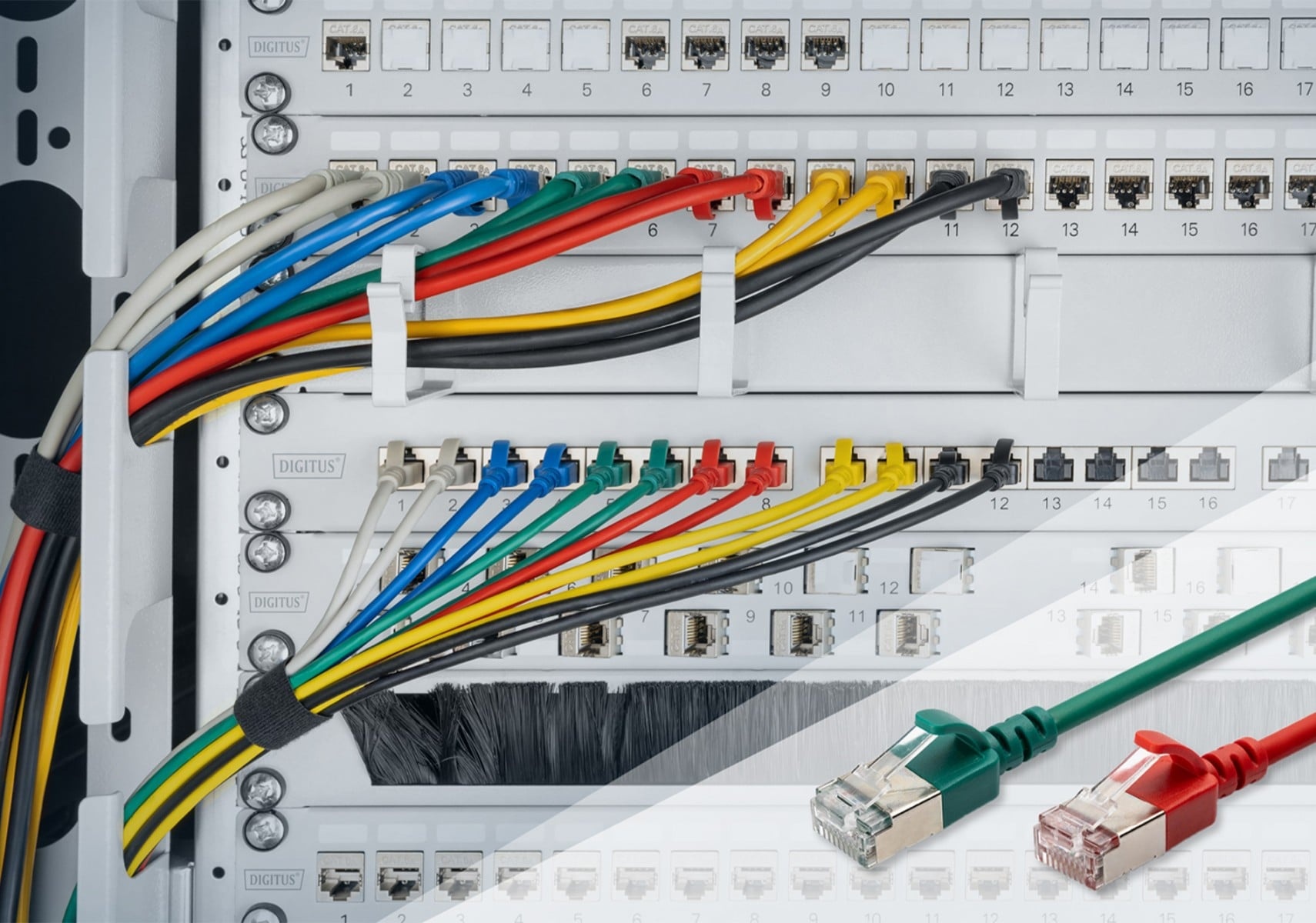 DIGITUS Cavo patch cord slim RJ45-RJ45, Cat. 6A, F/FTP, AWG 32/7, LSOH, 1 m, grigio - CAVI PER COMPUTER E PERIFERICHE | TecnoCARE.net Sabaudia, Latina, Terracina, San Felice Circeo e Pontinia
