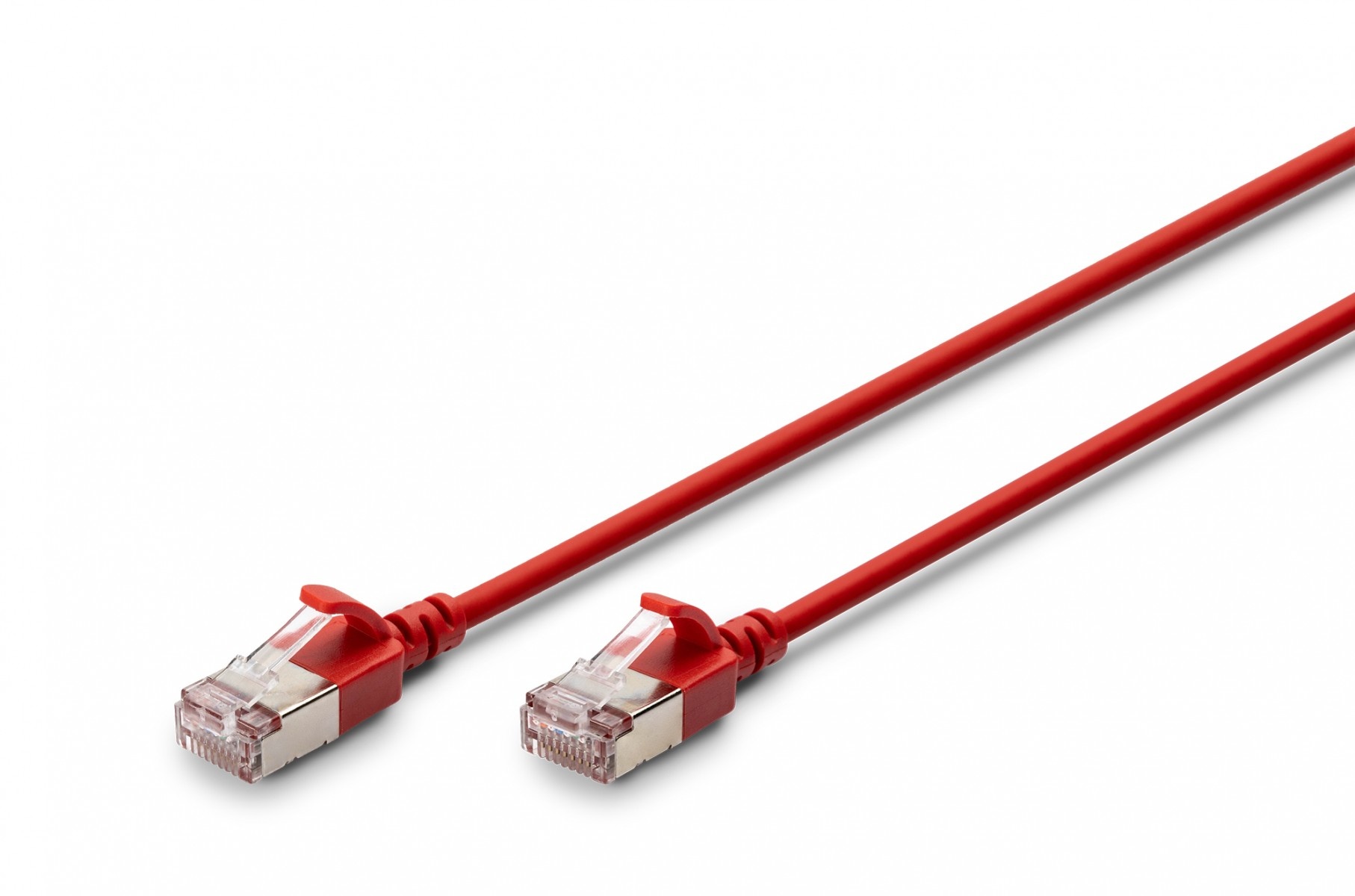 DIGITUS Cavo patch slim RJ45-RJ45, Cat. 6A, F/FTP, AWG 32/7, LSOH, 0,3 m, rosso - CAVI PER COMPUTER E PERIFERICHE | TecnoCARE.net Sabaudia, Latina, Terracina, San Felice Circeo e Pontinia