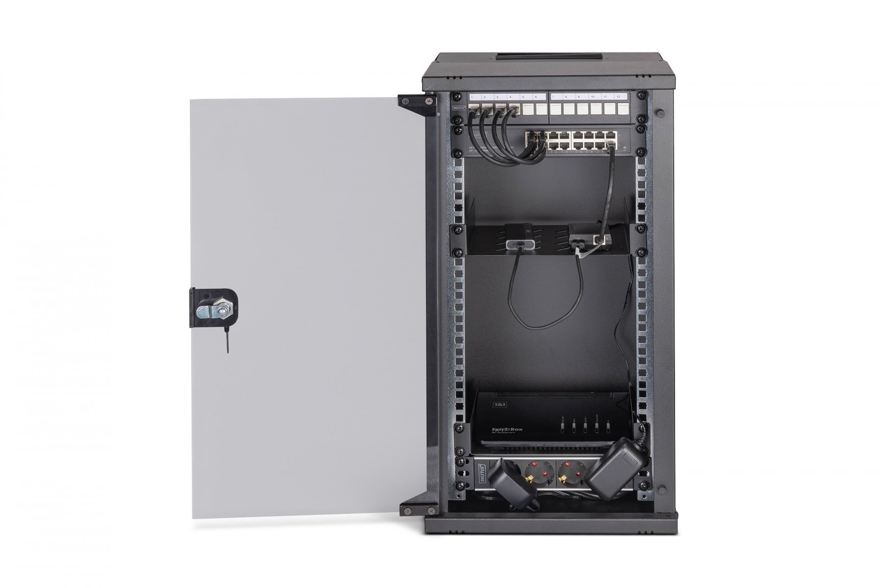 DIGITUS Digitus DN-49105-SET Set di rete SOHO Pro, 254 mm (10") - 12U, 315 x 300 mm (L x P) - COMPONENTI | TecnoCARE.net Sabaudia, Latina, Terracina, San Felice Circeo e Pontinia