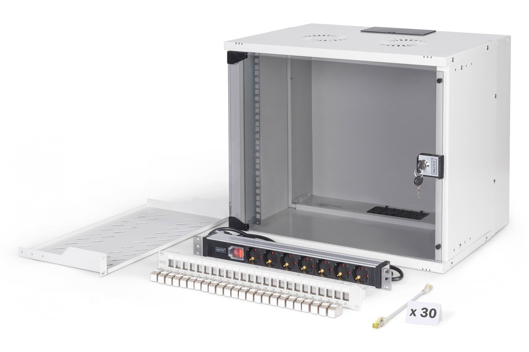 DIGITUS Digitus DN-49204-SET Set di rete SOHO Pro, 483 mm (19") - 9U, 540 x 400 mm (L x P) - COMPONENTI | TecnoCARE.net Sabaudia, Latina, Terracina, San Felice Circeo e Pontinia