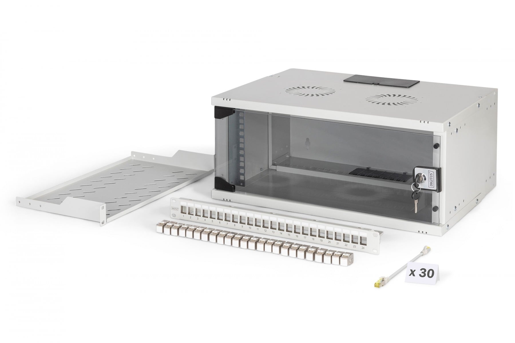 DIGITUS Digitus DN-49200-SET Set di rete SOHO Pro, 483 mm (19") - 4U, 540 x 400 mm (L x P) - COMPONENTI | TecnoCARE.net Sabaudia, Latina, Terracina, San Felice Circeo e Pontinia