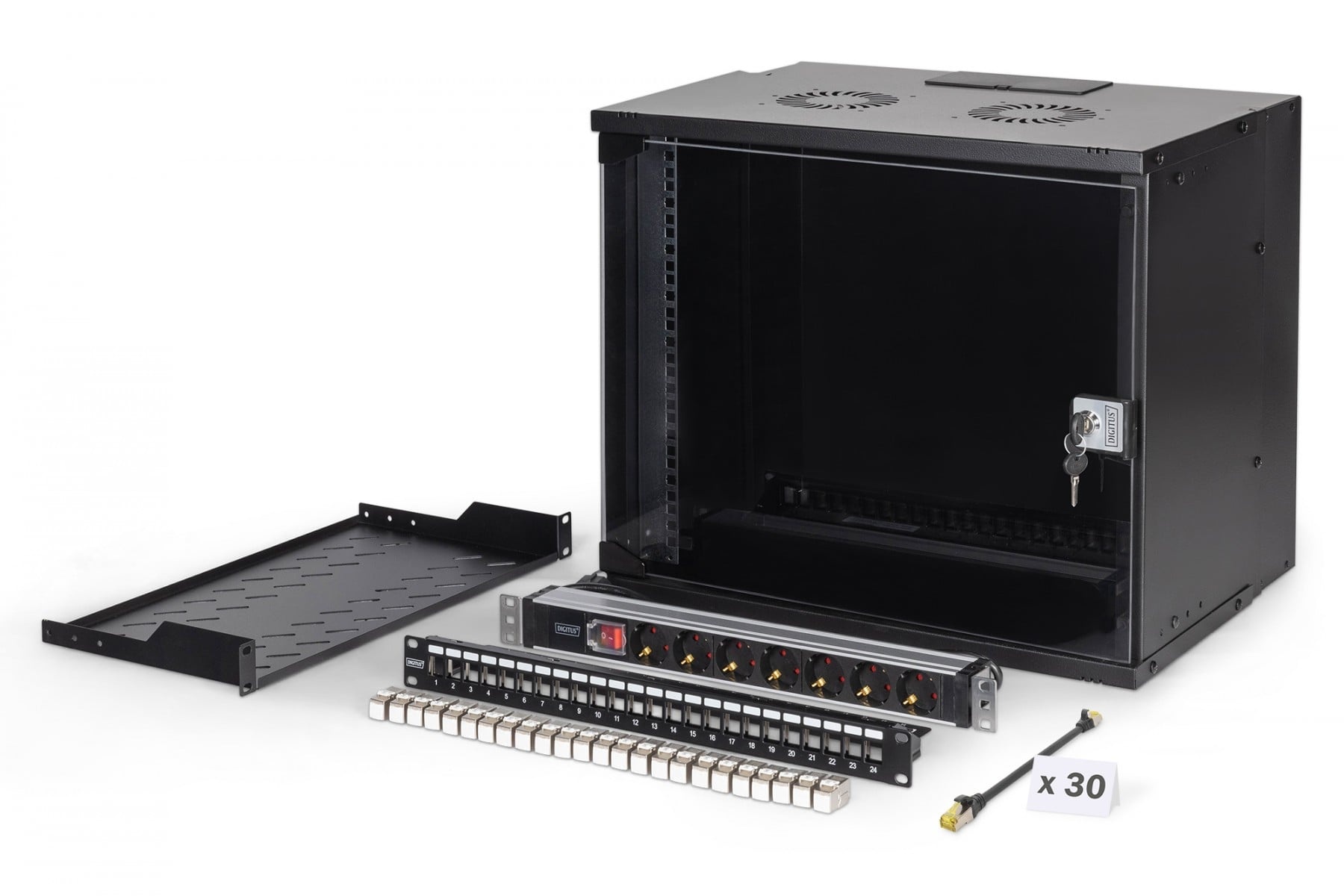 DIGITUS Digitus DN-49205-SET Set di rete SOHO Pro, 483 mm (19") - 9U, 540 x 400 mm (L x P) - COMPONENTI | TecnoCARE.net Sabaudia, Latina, Terracina, San Felice Circeo e Pontinia