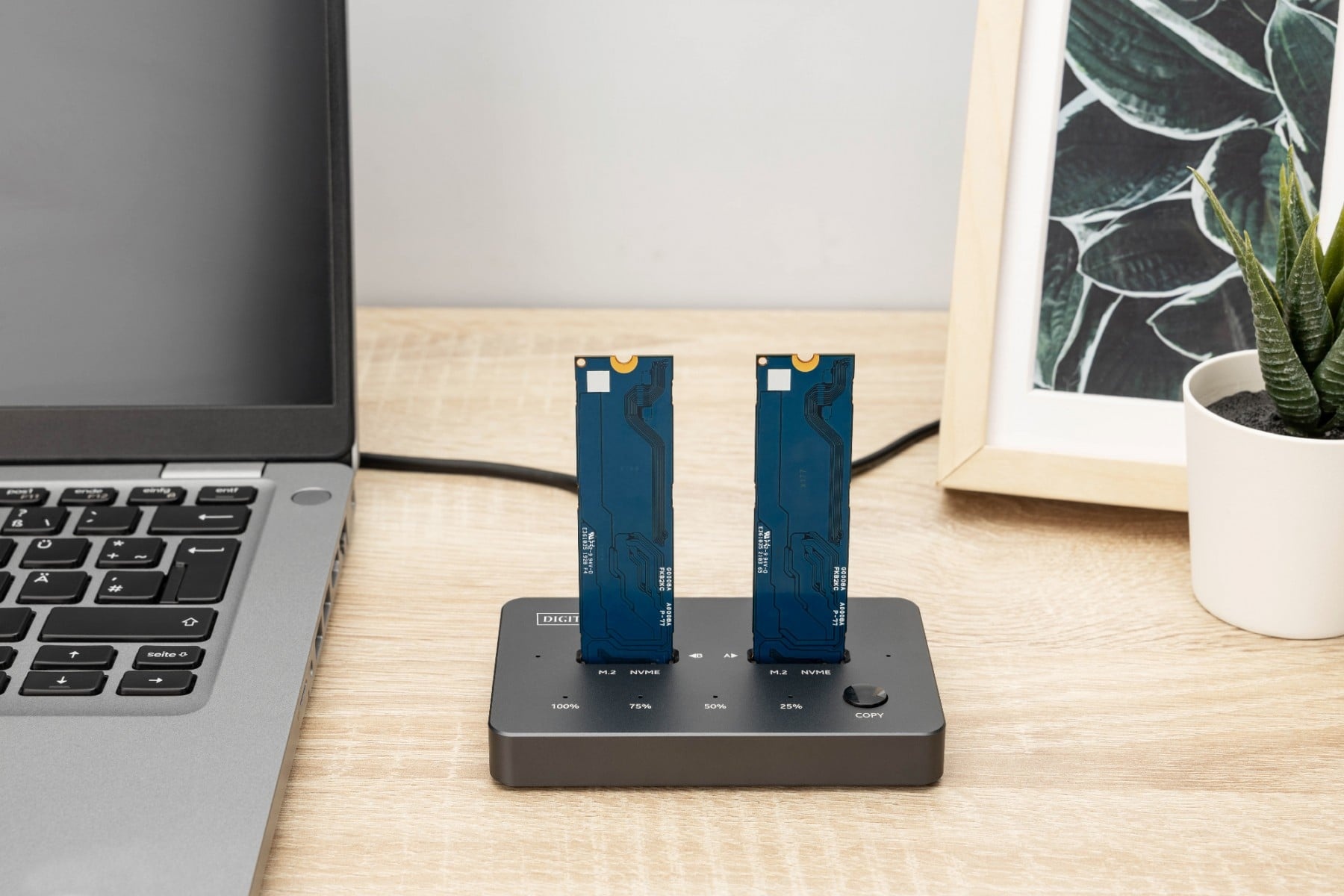 DIGITUS Digitus DA-71545-1 Stazione di docking per dischi con funzione di clonazione | USB-C 3.1 Gen2 10Gbps | SSD M.2 NVMe (max. 2x 4TB) | Funzione Clone Offline | Ner - SUPPORTI PER LA MEMORIZZAZIONE | TecnoCARE.net Sabaudia, Latina, Terracina, San Felice Circeo e Pontinia