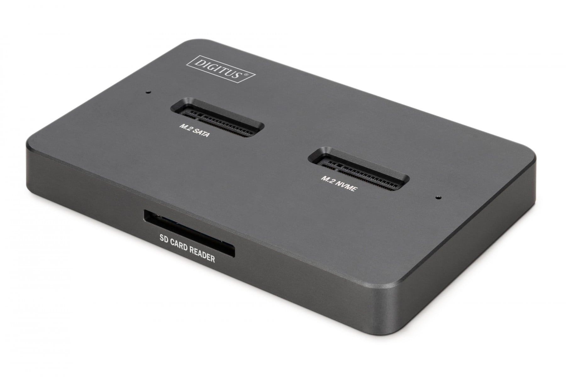 DIGITUS Stazione di docking USB-C 3.2 Gen2 per SSD M.2 Duo NVMe e SATA (max. 2x 4 TB) con lettore di schede SD-Express 7.1 (max. 2 TB), nera - SUPPORTI PER LA MEMORIZZAZIONE | TecnoCARE.net Sabaudia, Latina, Terracina, San Felice Circeo e Pontinia