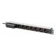 DIGITUS Striscia di alimentazione PDU Rack 19" con interruttore automatico Tipo C 16A, 7 prese Schuko CEE 7/3 (45°), cavo di 1,8 m, spina Unischuko CEE 7/7, 16A, allumi - BATTERIE E ALIMENTATORI | TecnoCARE.net Sabaudia, Latina, Terracina, San Felice Circeo e Pontinia