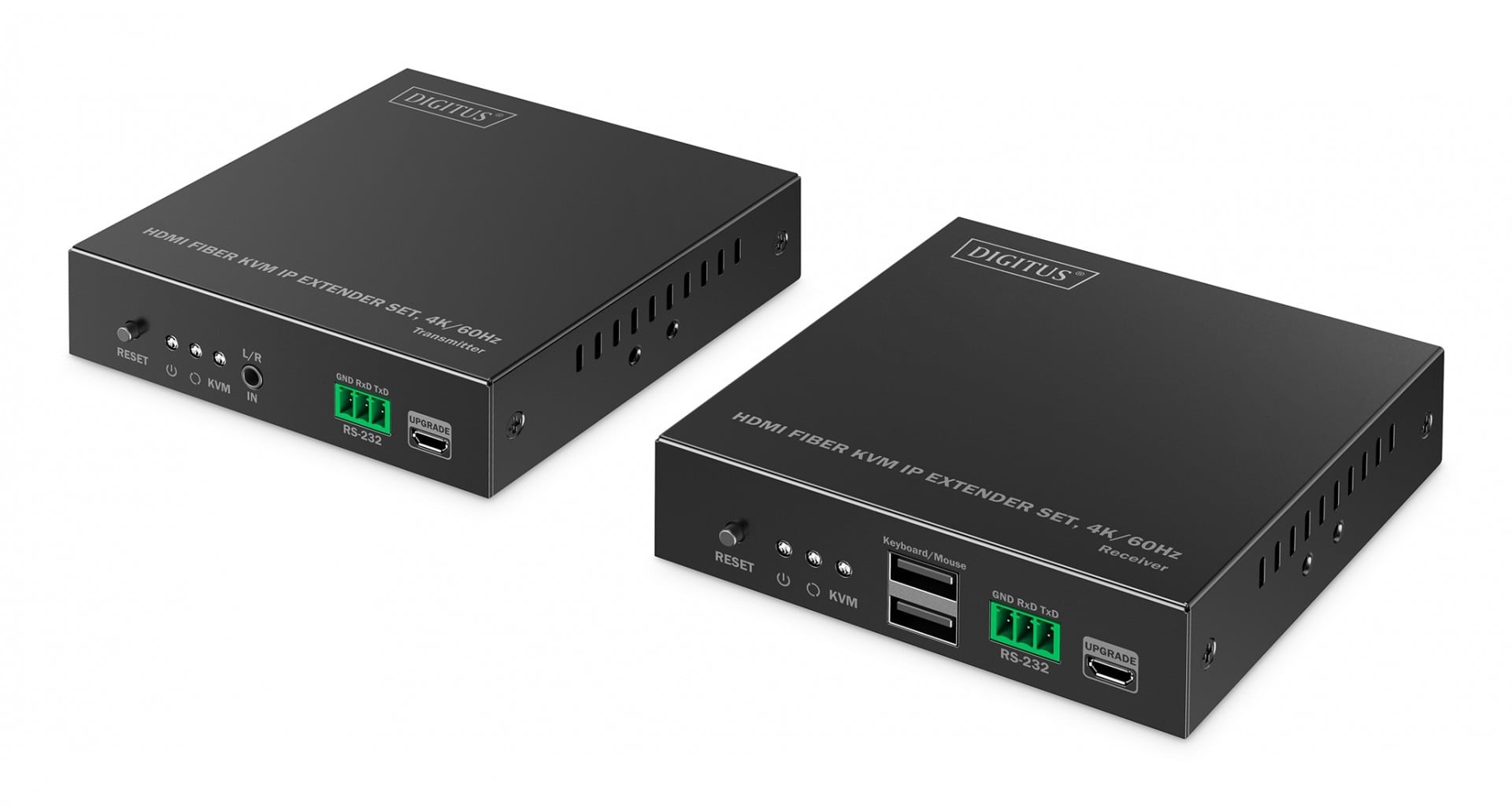 DIGITUS Estensore HDMI in fibra ottica 4K/60Hz con KVM USB 1.1 su IP 1G fino a 40km/300m, max. 253 ricevitori, HDMI Loop-Out, Audio - set - TASTIERE E CONTROLLER | TecnoCARE.net Sabaudia, Latina, Terracina, San Felice Circeo e Pontinia