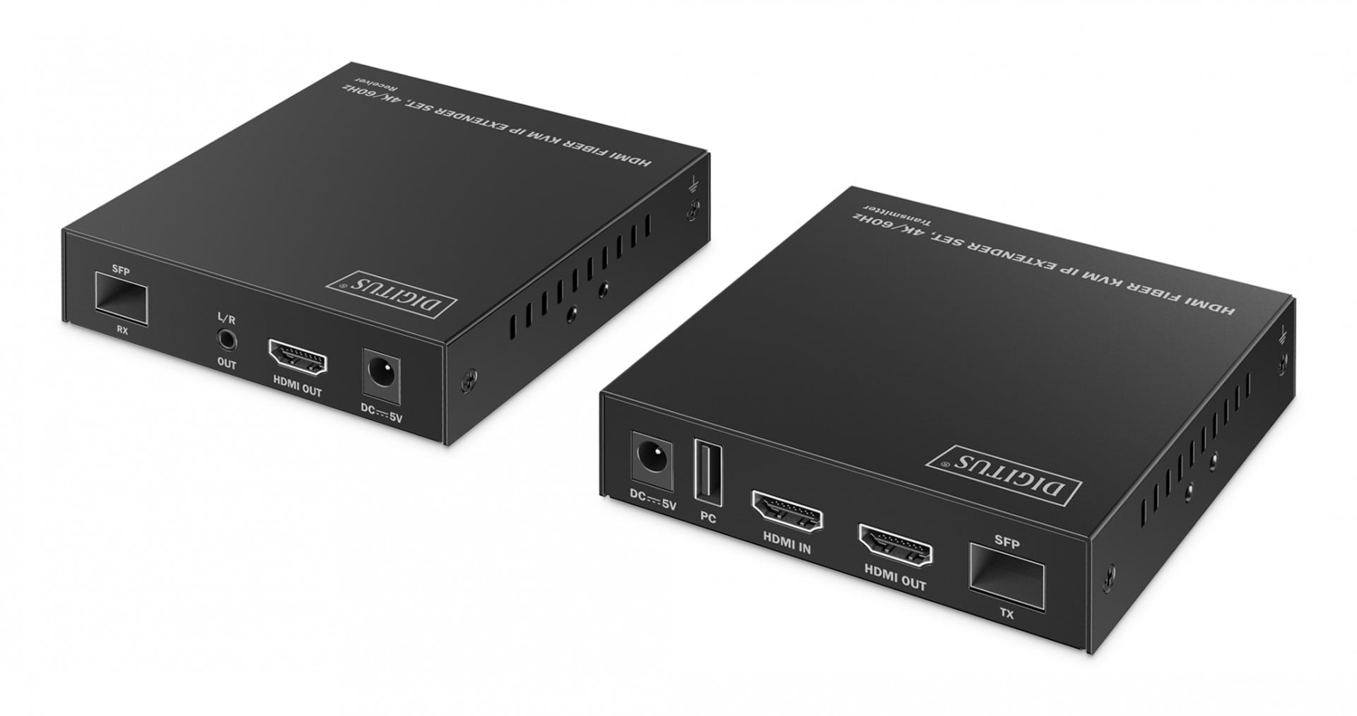 DIGITUS Estensore HDMI in fibra ottica 4K/60Hz con KVM USB 1.1 su IP 1G fino a 40km/300m, max. 253 ricevitori, HDMI Loop-Out, Audio - set - TASTIERE E CONTROLLER | TecnoCARE.net Sabaudia, Latina, Terracina, San Felice Circeo e Pontinia