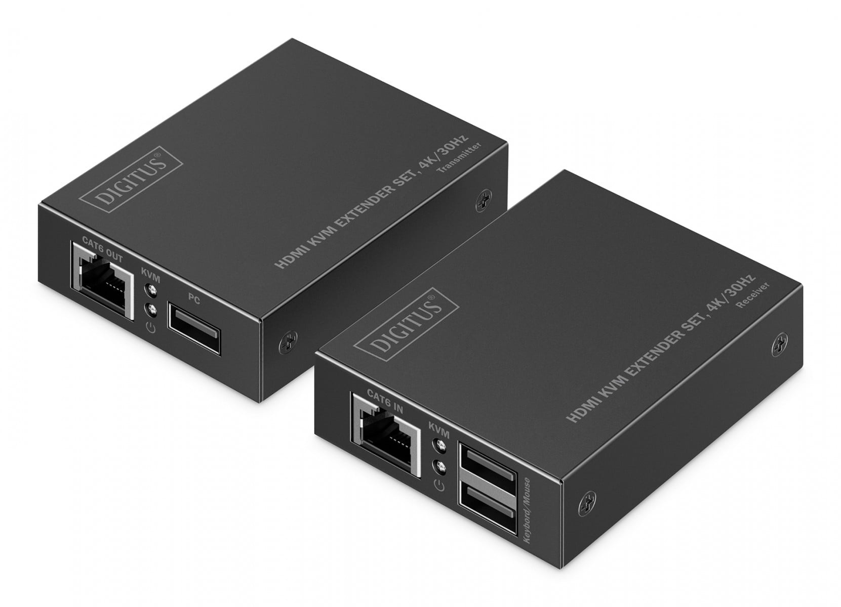 DIGITUS Estensore HDMI Cat.6 4K/30Hz con KVM USB 1.1 fino a 40m/70m, max. 253 ricevitori, controllo IR - set - TASTIERE E CONTROLLER | TecnoCARE.net Sabaudia, Latina, Terracina, San Felice Circeo e Pontinia