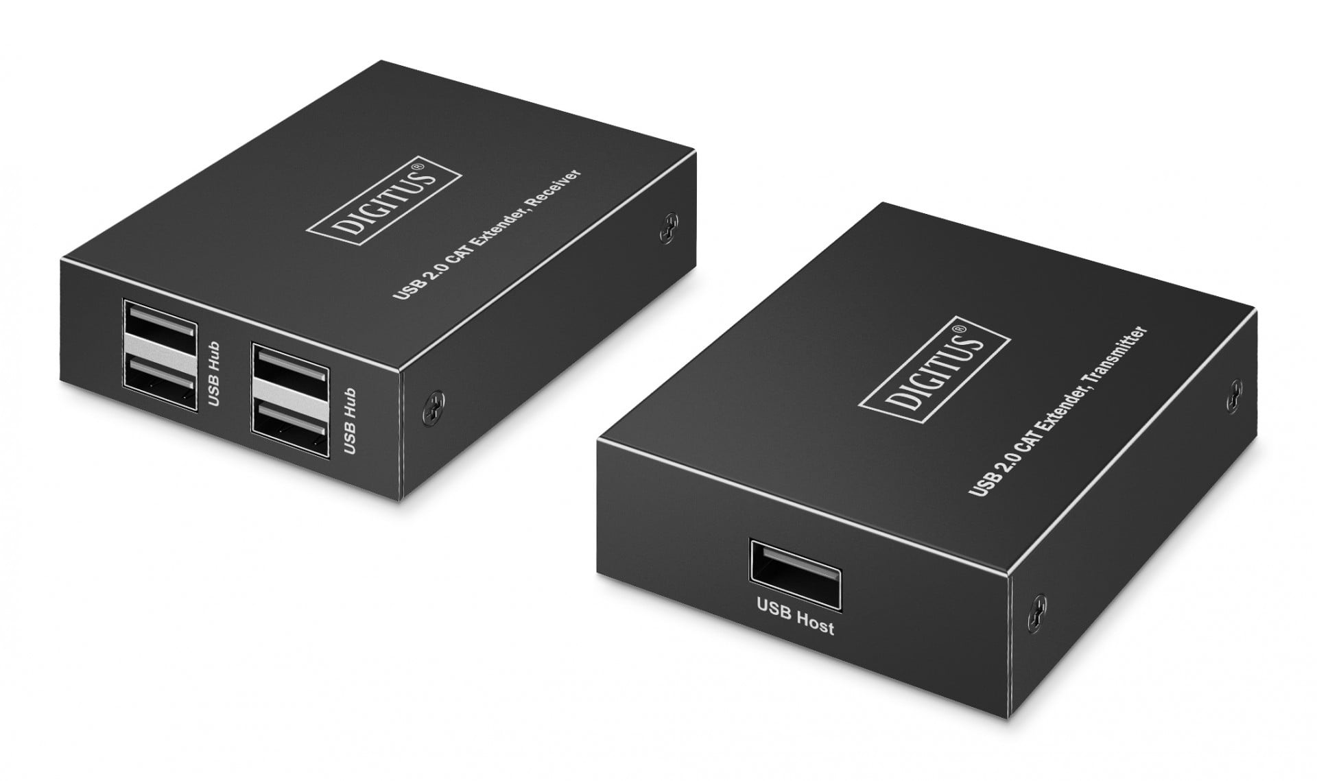 DIGITUS Estensore tramite cavo a coppia intrecciata Cat.6, USB 2.0 fino a 150m, 4x USB-A fino a 480 Mbps, 1x RJ45 (Gigabit Ethernet) - set (ricevitore/trasmettitore) - COMPONENTI | TecnoCARE.net Sabaudia, Latina, Terracina, San Felice Circeo e Pontinia