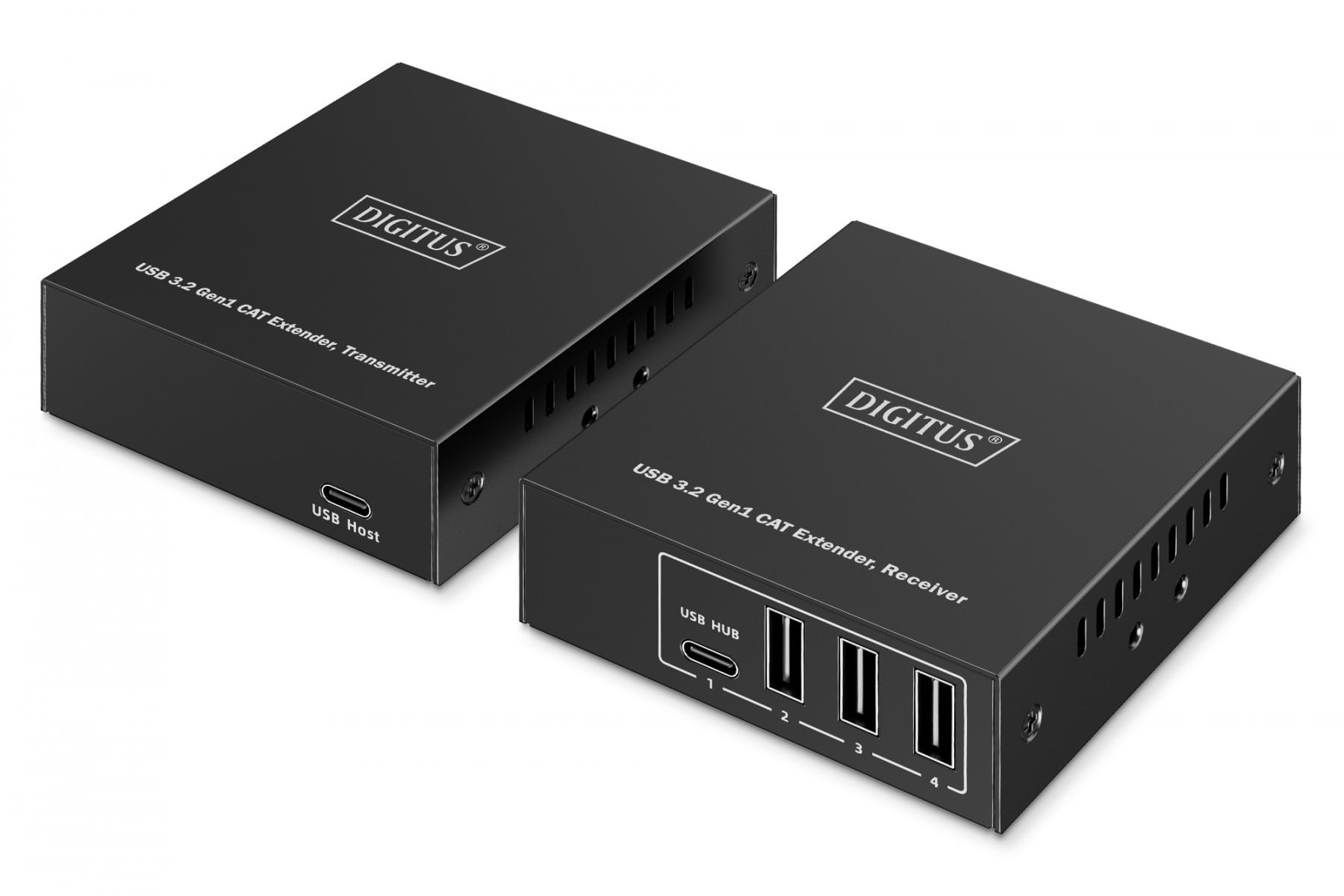 DIGITUS Extender tramite cavo a coppie intrecciate Cat.6A USB 3.1 Gen1 fino a 100m, 3x USB-A, 1x USB-C fino a 5 Gbps, 1x RJ45 (Gigabit Ethernet) - set (ricevitore/trasm - COMPONENTI | TecnoCARE.net Sabaudia, Latina, Terracina, San Felice Circeo e Pontinia