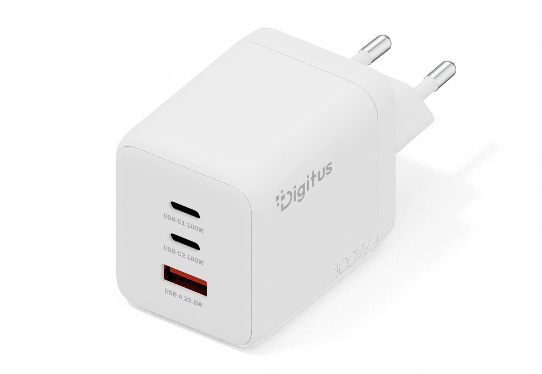 DIGITUS Digitus DA-10304 Caricabatterie da parete GaN II 100W | 2x USB-C, 1x USB-A | PD 3.0, QC 3.0 | Bianco - BATTERIE E ALIMENTATORI | TecnoCARE.net Sabaudia, Latina, Terracina, San Felice Circeo e Pontinia