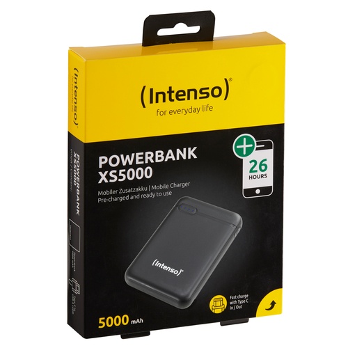INTENSO INTENSO POWER BANK 5000MAH USB A+TYPE C  5V-2.1A MICRO USB+TYPE C 5V-2.1A BLACK - POWER PACK | TecnoCARE.net Sabaudia, Latina, Terracina, San Felice Circeo e Pontinia