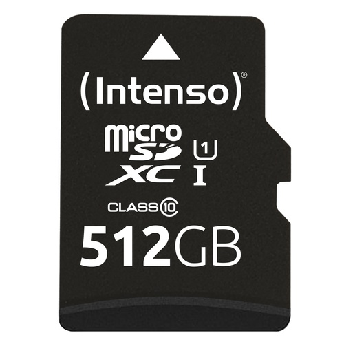 INTENSO INTENSO MEMORY CARD MICRO SD 512GB UHS-I PREMIUM Up to 90 Mb/s - MEMORIE FLASH | TecnoCARE.net Sabaudia, Latina, Terracina, San Felice Circeo e Pontinia