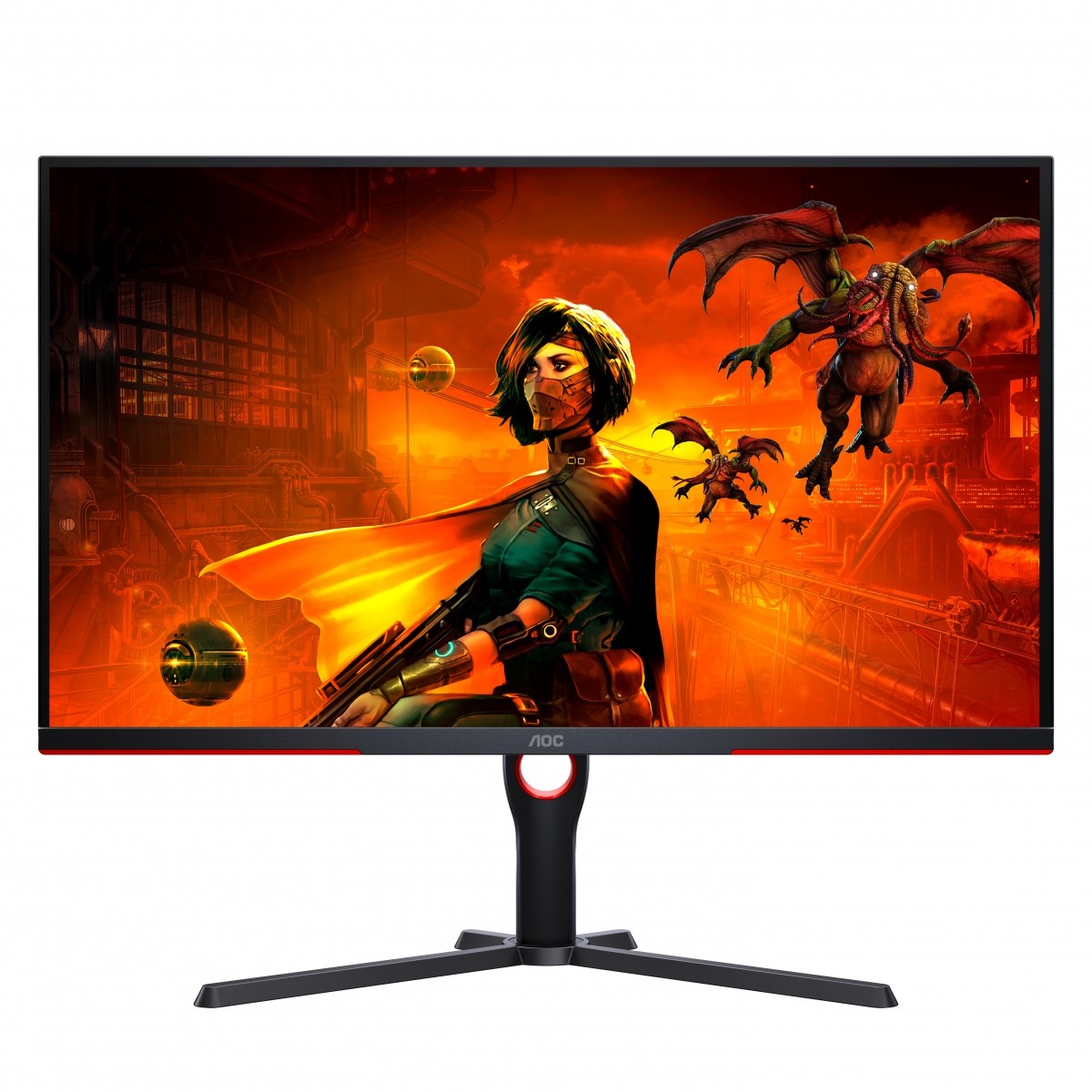 AOC AOC G3 U32G3X/BK Monitor PC 80 cm (31.5") 3840 x 2160 Pixel 4K Ultra HD LED Nero, Rosso - MONITOR E ACCESSORI | TecnoCARE.net Sabaudia, Latina, Terracina, San Felice Circeo e Pontinia