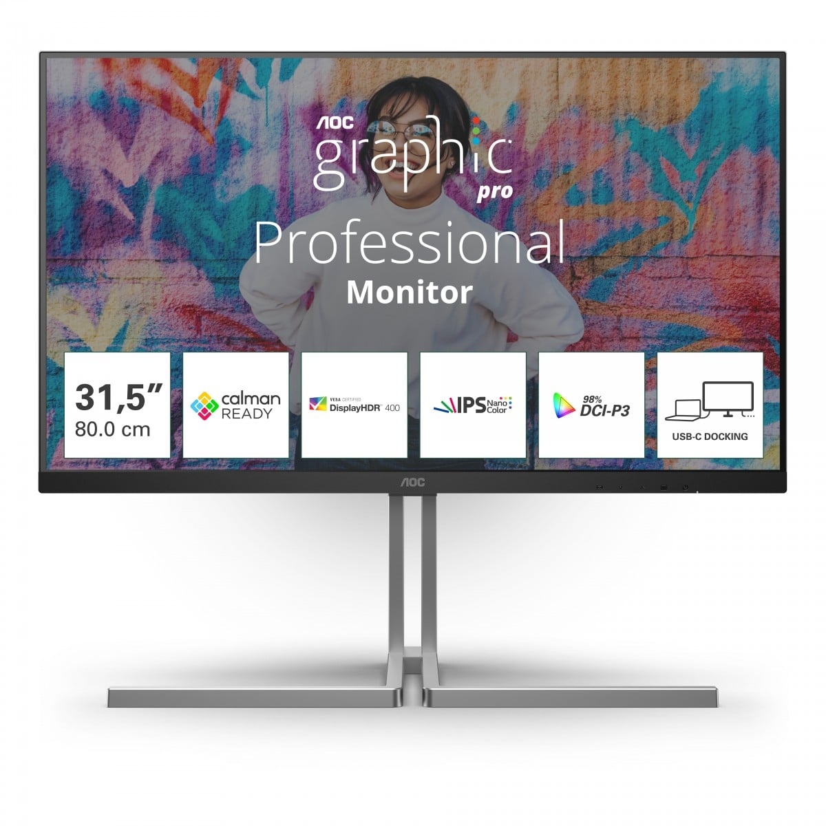 AOC AOC U3 U32U3CV Monitor PC 80 cm (31.5") 3840 x 2160 Pixel 4K Ultra HD LCD Nero - MONITOR E ACCESSORI | TecnoCARE.net Sabaudia, Latina, Terracina, San Felice Circeo e Pontinia