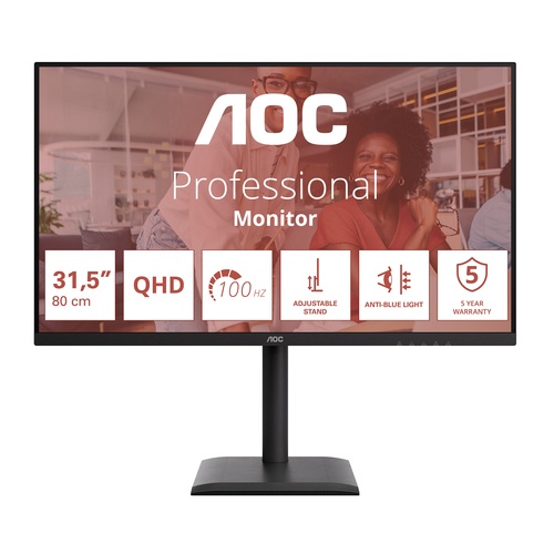 AOC AOC MONITOR 31,5 LED IPS QHD 16:9 100Hz 4MS 350 CDM, PIVOT, DP/HDMI, MULTIMEDIALE - MONITOR LED | TecnoCARE.net Sabaudia, Latina, Terracina, San Felice Circeo e Pontinia