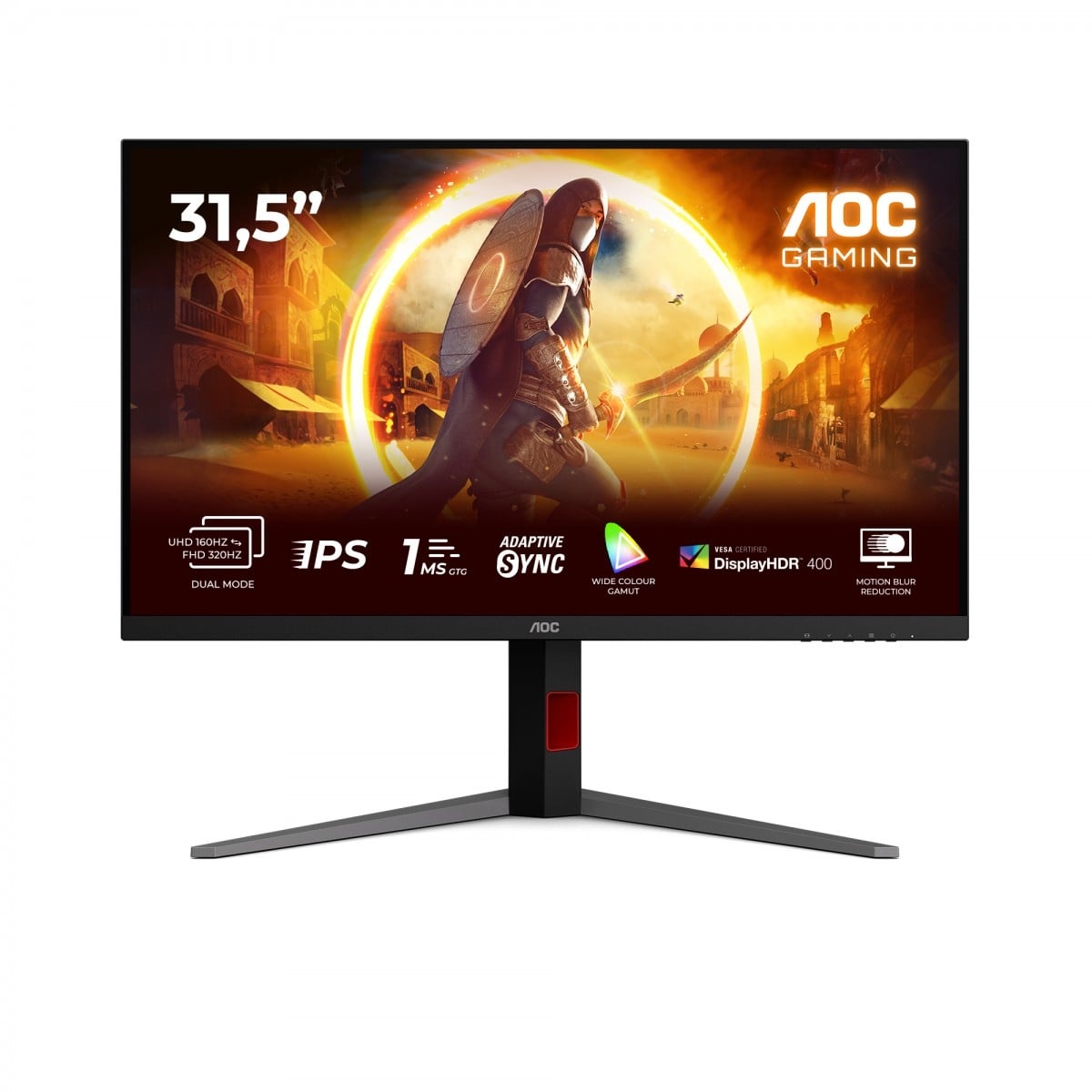 AOC AOC G4 U32G4U Monitor PC 80 cm (31.5") 3840 x 2160 Pixel 4K Ultra HD Nero, Rosso - MONITOR E ACCESSORI | TecnoCARE.net Sabaudia, Latina, Terracina, San Felice Circeo e Pontinia