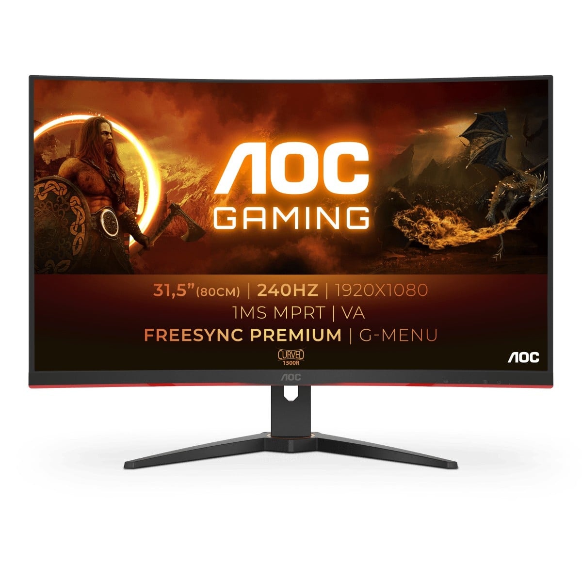 AOC AOC G2 C32G2ZE Monitor PC 80 cm (31.5") 1920 x 1080 Pixel Full HD LED Nero - MONITOR E ACCESSORI | TecnoCARE.net Sabaudia, Latina, Terracina, San Felice Circeo e Pontinia