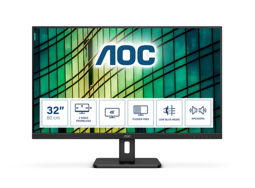 AOC AOC MONITOR 31,5 LED MVA 16:9 4K UHD 4MS 350 CDM, DP/HDMI, MULTIMEDIALE - MONITOR LED | TecnoCARE.net Sabaudia, Latina, Terracina, San Felice Circeo e Pontinia