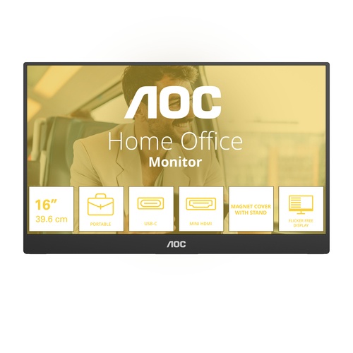 AOC AOC MONITOR PORTATILE 15,6 LED IPS 16:9 FHD 4MS 250 CDM, USB-C, mHDMI - MONITOR LED | TecnoCARE.net Sabaudia, Latina, Terracina, San Felice Circeo e Pontinia