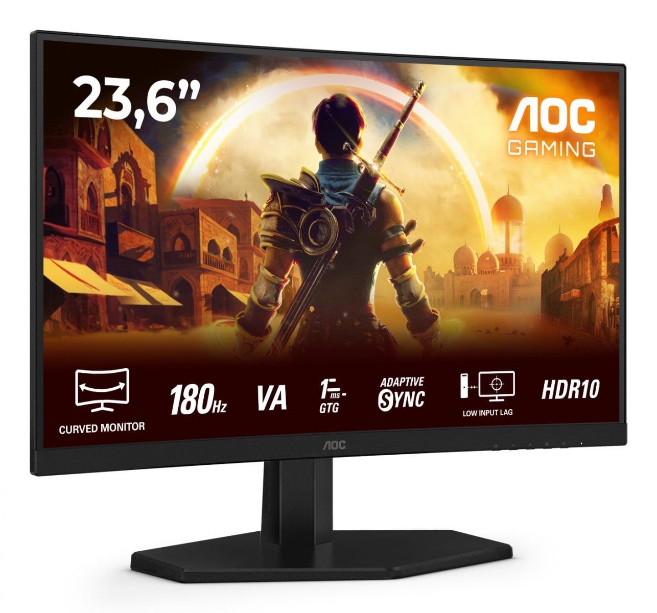 AOC AOC G4 C24G42E Monitor PC 59,9 cm (23.6") 1920 x 1080 Pixel Full HD LED Nero, Rosso - MONITOR E ACCESSORI | TecnoCARE.net Sabaudia, Latina, Terracina, San Felice Circeo e Pontinia