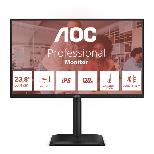 AOC AOC 24E4U Monitor PC 60,5 cm (23.8") 1920 x 1080 Pixel Full HD LED Nero - MONITOR E ACCESSORI | TecnoCARE.net Sabaudia, Latina, Terracina, San Felice Circeo e Pontinia