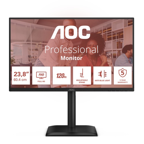 AOC AOC E4 24E4CV Monitor PC 60,5 cm (23.8") 1920 x 1080 Pixel Full HD LED Nero - MONITOR E ACCESSORI | TecnoCARE.net Sabaudia, Latina, Terracina, San Felice Circeo e Pontinia