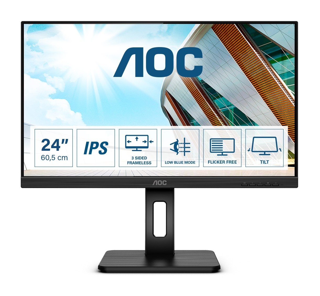AOC AOC P2 Q24P2Q Monitor PC 60,5 cm (23.8") 2560 x 1440 Pixel Quad HD LED Nero - MONITOR E ACCESSORI | TecnoCARE.net Sabaudia, Latina, Terracina, San Felice Circeo e Pontinia